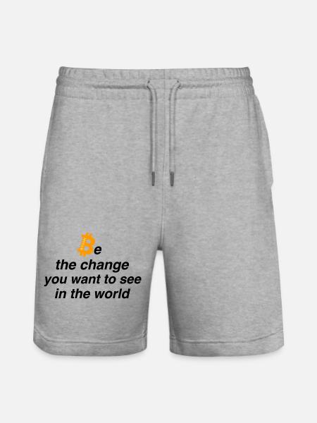 Be the change - Stanley/Stella Unisex Bio Joggingshorts Trainer  - Grau meliert