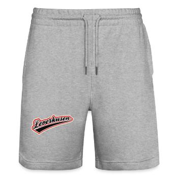 LEVERKUSEN COLLEGE - Stanley/Stella Unisex Bio Joggingshorts Trainer  - Grau meliert - Vorne - Nik (191cm) & Marisol (170cm)