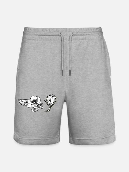 Pensée - Short de jogging bio TRAINER Stanley/Stella unisexe - gris chiné