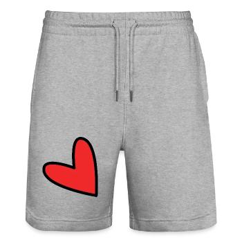 RETIREMENT. COLLEAGUE. RETIREMENT. RETIRED. RETIREMENT. - Stanley/Stella Trainer Unisex Organic Jogging Shorts - heather grey - Front - Nik (191cm) & Marisol (170cm)