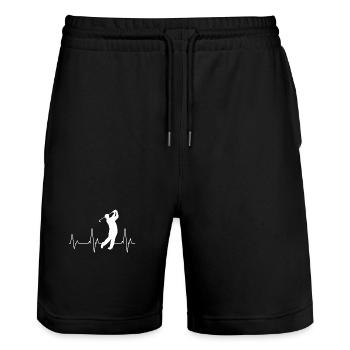 Le golf - Short de jogging bio TRAINER Stanley/Stella unisexe - noir - Devant - Nik (191cm) & Marisol (170cm)