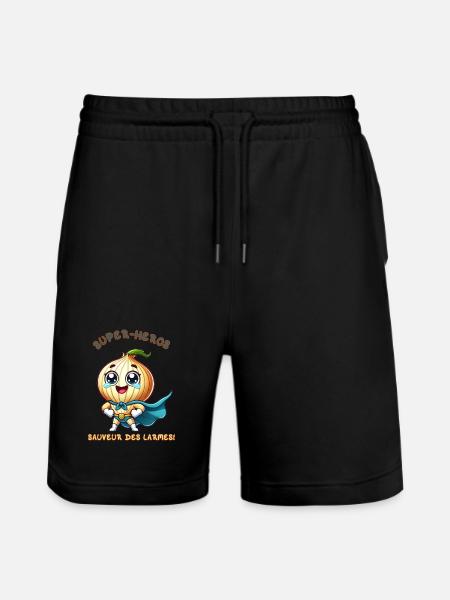 Superhero - Savior of Tears - Stanley/Stella Trainer Unisex Organic Jogging Shorts - black