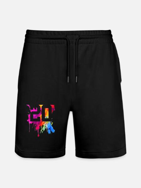 20 ANS 20 ANNIVERSAIRE - Short de jogging bio TRAINER Stanley/Stella unisexe - noir