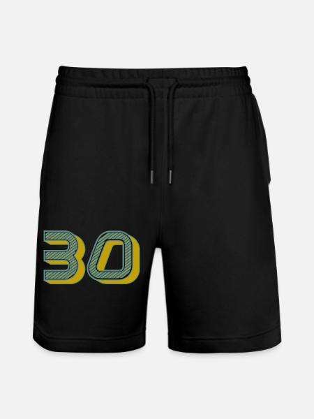 30 - Stanley/Stella Trainer Unisex Organic Jogging Shorts - black