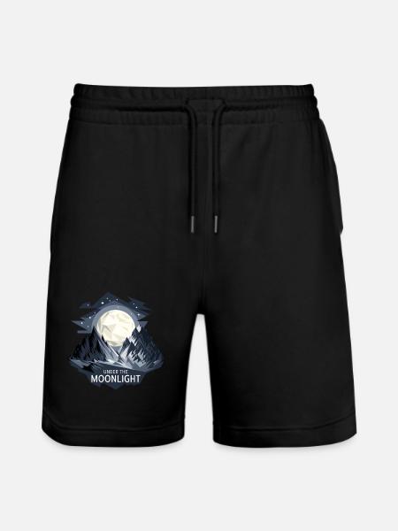 Under The Moonlight - Stanley/Stella Trainer Unisex Organic Jogging Shorts - black