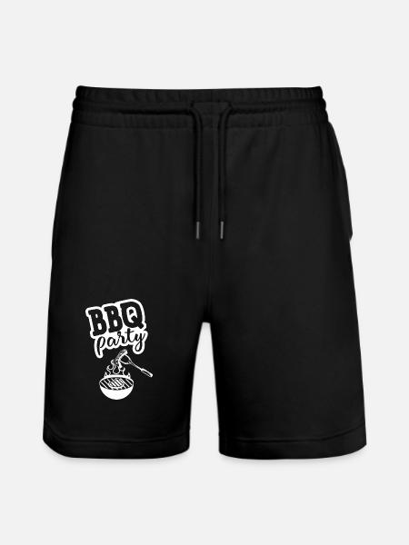 BBQ PARTY Kitchen Apron - Stanley/Stella Trainer Unisex Organic Jogging Shorts - black