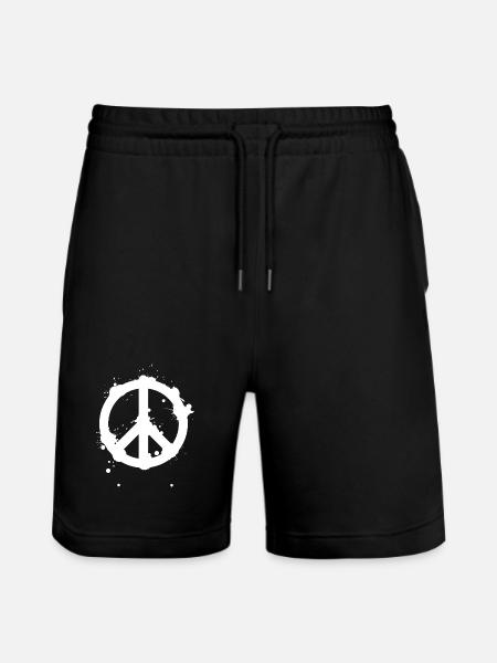 Peace Splash Guerrilla Print Style - Stanley/Stella Trainer Unisex Organic Jogging Shorts - black