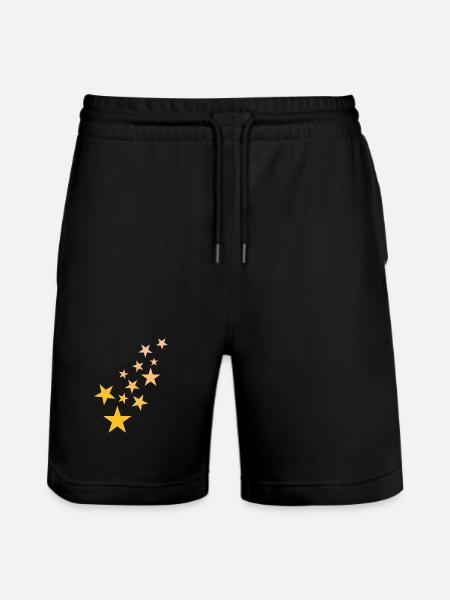 Star asterisk pattern starry sky - Stanley/Stella Trainer Unisex Organic Jogging Shorts - black