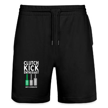 Clutch Kick Enthusiast - Stanley/Stella Unisex Bio Joggingshorts Trainer  - Schwarz - Vorne - Nik (191cm) & Marisol (170cm)