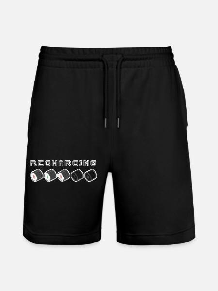 Recharging Pixel Sushi - Stanley/Stella Trainer Unisex Organic Jogging Shorts - black