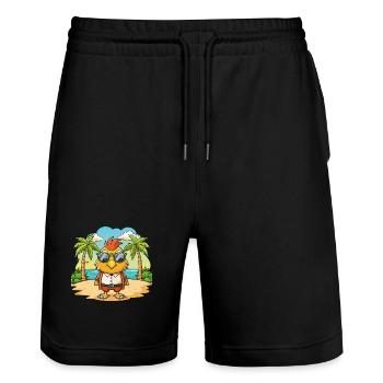 Hawk Lustige Cartoon Sommer Strand Sonnenbrille - Stanley/Stella Unisex Bio Joggingshorts Trainer  - Schwarz - Vorne - Nik (191cm) & Marisol (170cm)