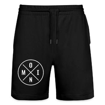 Moin - Stanley/Stella Unisex Bio Joggingshorts Trainer  - Schwarz - Vorne - Nik (191cm) & Marisol (170cm)