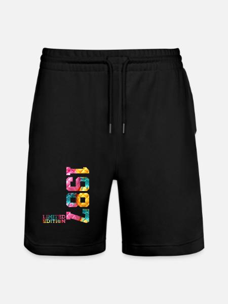 39TH BIRTHDAY LIMITED EDITION 1987 - Stanley/Stella Trainer Unisex Organic Jogging Shorts - black