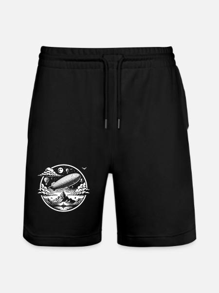 Logo de dirigeable - Short de jogging bio TRAINER Stanley/Stella unisexe - noir