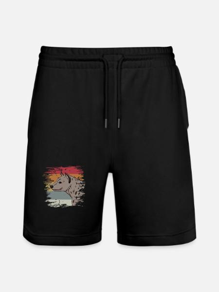 Hyäne - Stanley/Stella Unisex Bio Joggingshorts Trainer  - Schwarz