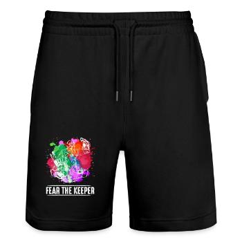 Eishockey - Stanley/Stella Unisex Bio Joggingshorts Trainer  - Schwarz - Vorne - Nik (191cm) & Marisol (170cm)