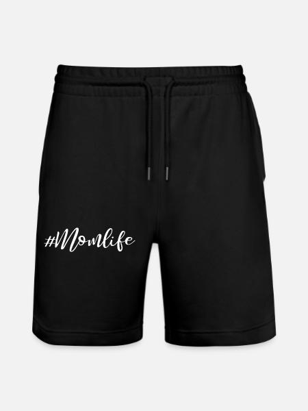 Momlife - Slogan Design - Stanley/Stella Trainer Unisex Organic Jogging Shorts - black