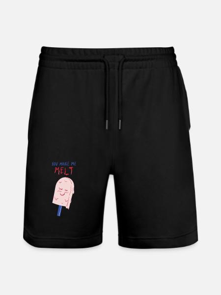you make me melt icecream - Stanley/Stella Trainer Unisex Organic Jogging Shorts - black
