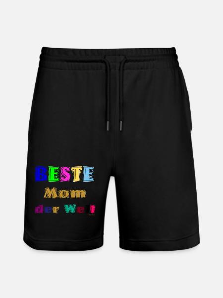 Beste Mutter der Welt - Stanley/Stella Unisex Bio Joggingshorts Trainer - Schwarz