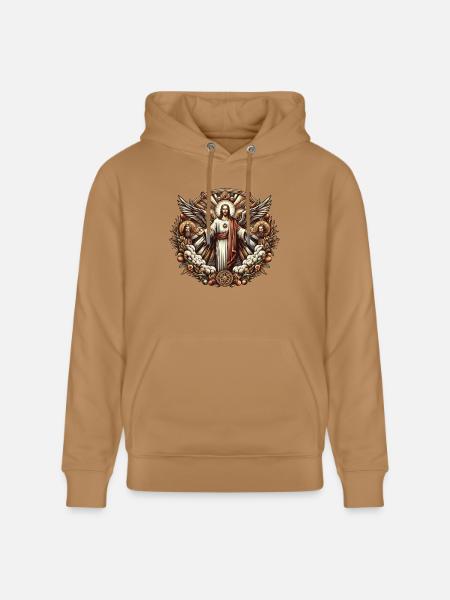 Jesus Christ Logo - Stanley/Stella Unisex Bio-Hoodie CRUISER - Karamell