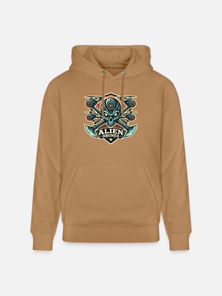 Alien Drones Logo - Stanley/Stella Unisex Bio-Hoodie CRUISER - Karamell