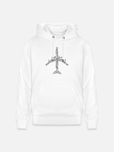Avion B747 - Sweat à capuche bio CRUISER Stanley/Stella Unisexe - blanc