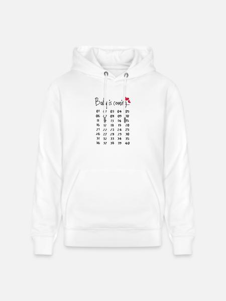 Sjov graviditet gravid gave forældre - Stanley/Stella CRUISER økologisk unisex-hoodie - hvid