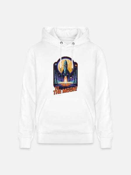 Zum Mond - Stanley/Stella Unisex Bio-Hoodie CRUISER - Weiß