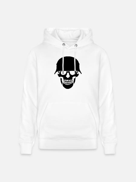 Schädelhelm / Schädelperlen - Stanley/Stella Unisex Bio-Hoodie CRUISER - Weiß