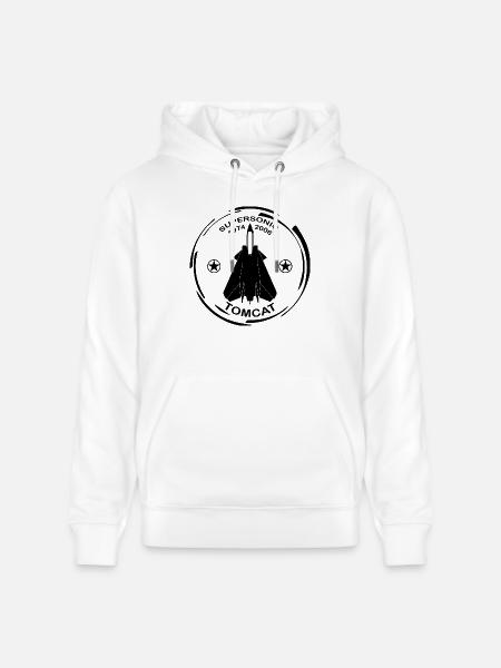 Plane F14 Tomcat - Stanley/Stella CRUISER Unisex Organic Hoodie - white