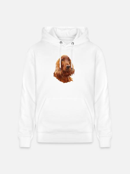 Irish Setter Red - Stanley/Stella Unisex Bio-Hoodie CRUISER  - Weiß