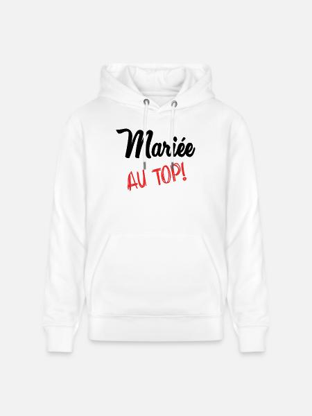 FUTURE MARIEE - Sweat à capuche bio CRUISER Stanley/Stella Unisexe - blanc