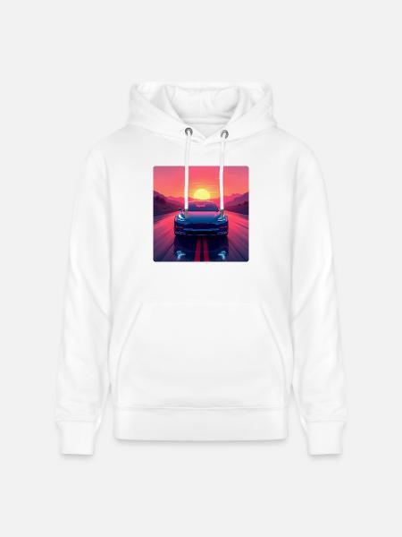 Electric Highway - Stanley/Stella CRUISER Unisex Organic Hoodie - white
