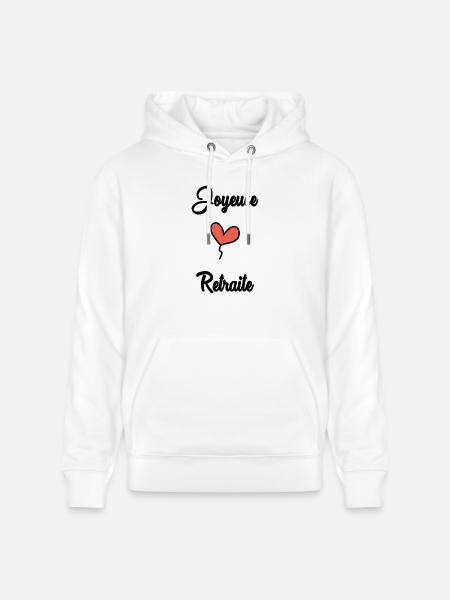 COLLEAGUE. START. RETIREMENT - Stanley/Stella CRUISER Unisex Organic Hoodie - white