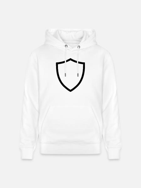 shield icon logo shape security - Stanley/Stella CRUISER Unisex Organic Hoodie - white