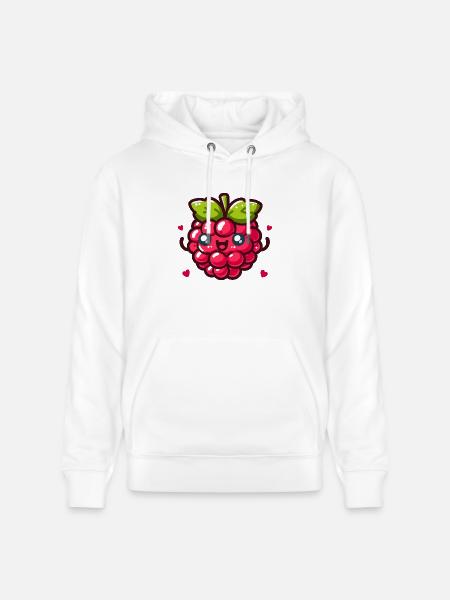 Framboise d'amour - Sweat à capuche bio CRUISER Stanley/Stella Unisexe - blanc