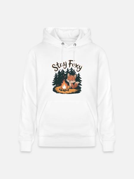 Bleib fuchsig - Stanley/Stella Unisex Bio-Hoodie CRUISER  - Weiß