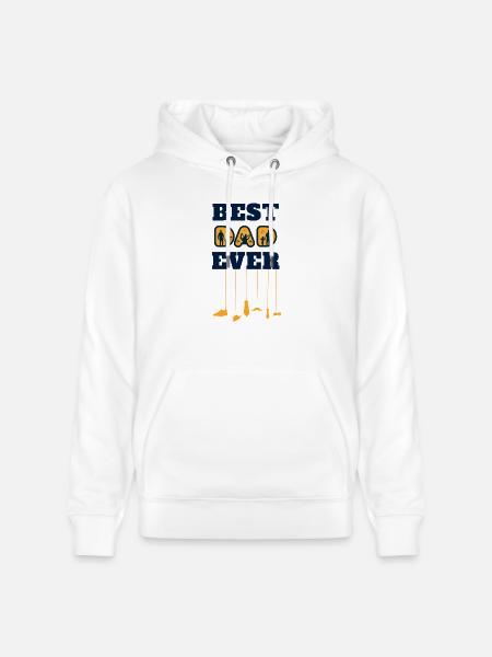 best dad ever - Stanley/Stella CRUISER Unisex Organic Hoodie - white