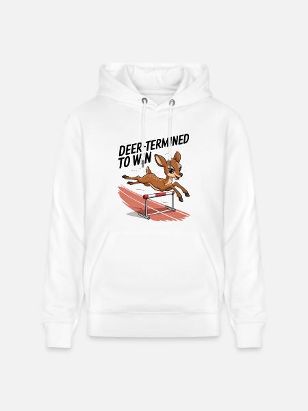Deer-Termined pour gagner - Sweat à capuche bio CRUISER Stanley/Stella Unisexe - blanc