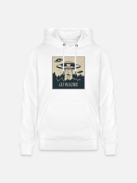 Extraterrestrial UFO Funny Space Gift - Stanley/Stella CRUISER Unisex Organic Hoodie - white