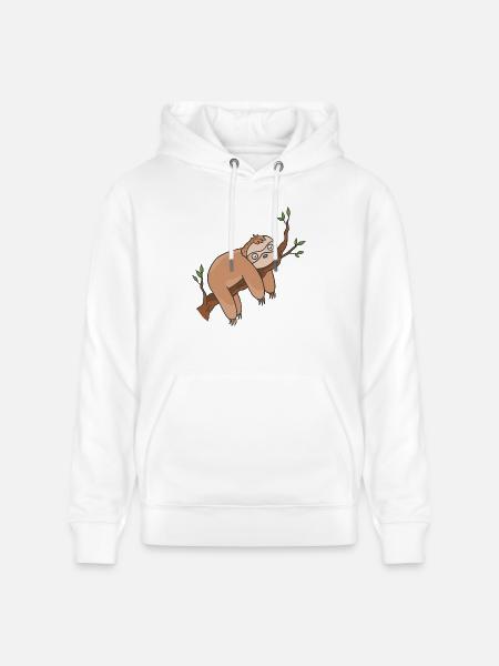 Faultier - Stanley/Stella Unisex Bio-Hoodie CRUISER  - Weiß