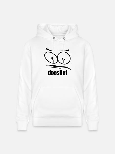 doeslief flehende Augen mit Fragezeichen-Blick - Stanley/Stella Unisex Bio-Hoodie CRUISER - Weiß