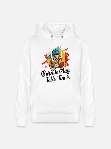 Ping-pong - Sweat à capuche bio CRUISER Stanley/Stella Unisexe - blanc