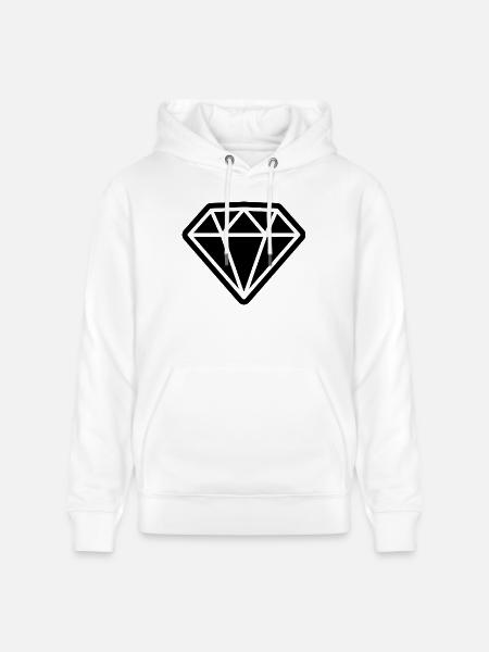 Icône de diamant - Sweat à capuche bio CRUISER Stanley/Stella Unisexe - blanc