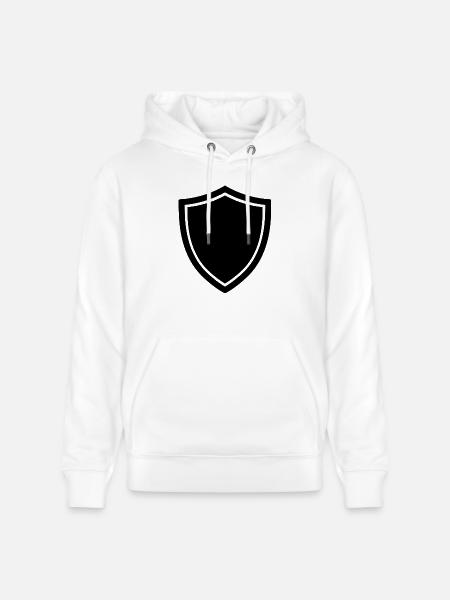 shield icon logo shape security - Stanley/Stella CRUISER Unisex Organic Hoodie - white