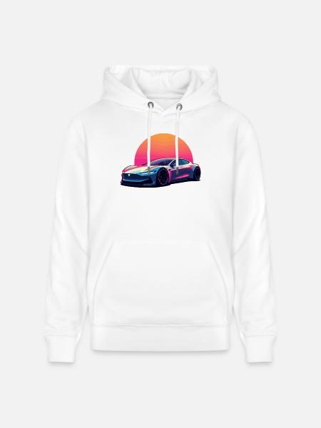 Electric Wave - Stanley/Stella CRUISER Unisex Organic Hoodie - white