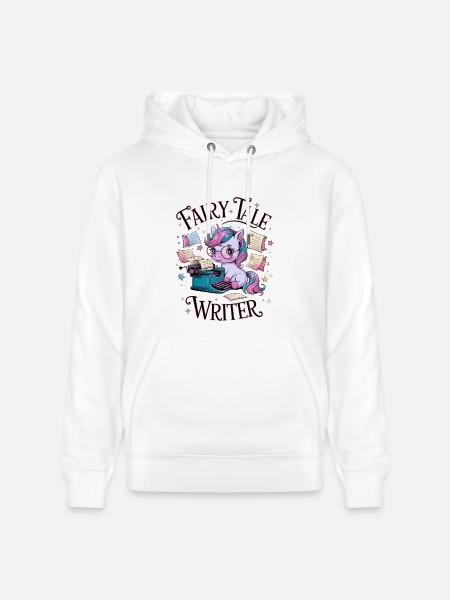 Fairy Tale Writer - Stanley/Stella CRUISER Unisex Organic Hoodie - white