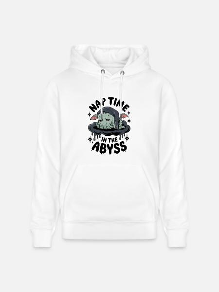 Nap Time In The Abyss - Stanley/Stella CRUISER Unisex Organic Hoodie - white