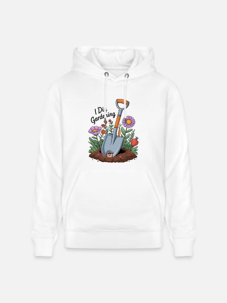 I Dig Gardening - Stanley/Stella CRUISER Unisex Organic Hoodie - white