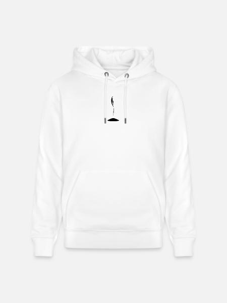 Jumping person on trampoline - Stanley/Stella CRUISER Unisex Organic Hoodie - white